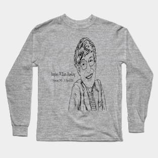 Sketch Stephen Hawking Long Sleeve T-Shirt